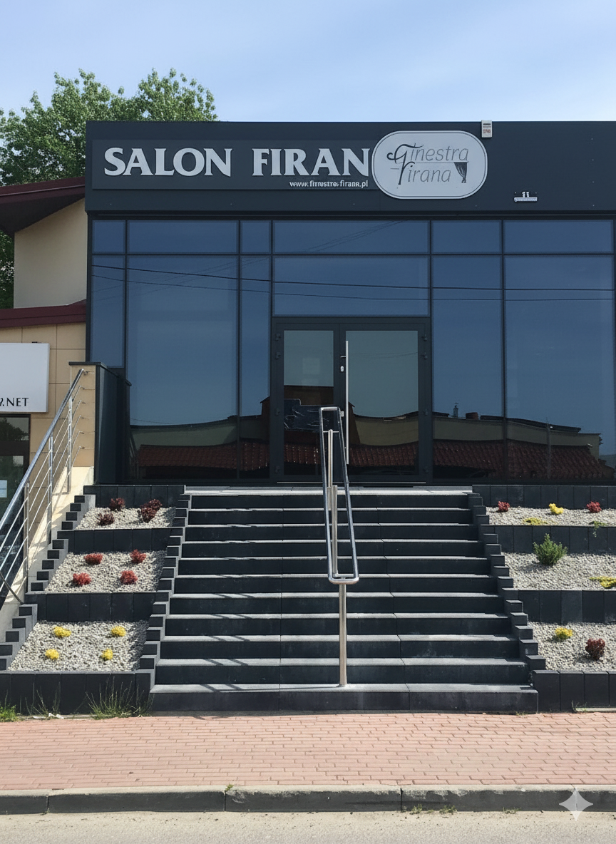 wnętrze salonu firan w Mielcu